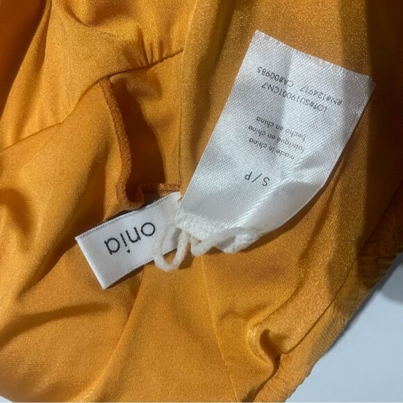 Onia Jenna One Piece Swimsuit S Women’s Mustard Color - Picture 11 of 13